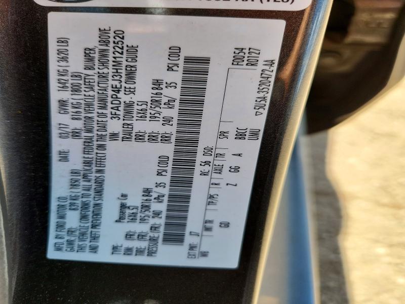 47028926 :رقم المزاد ، 3FADP4EJ3HM122520 vin ، 2017 Ford Fiesta مزاد بيع