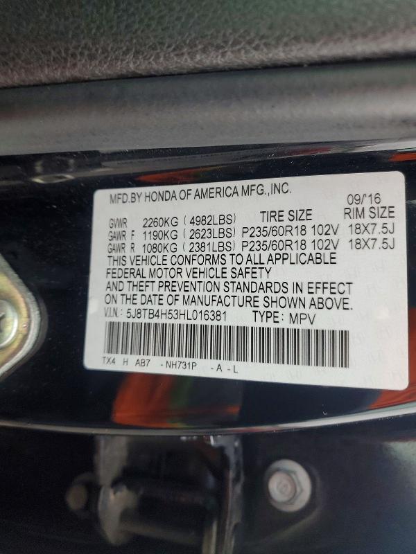 Aukcja sprzedaży 2017 Acura Rdx, vin: 5J8TB4H53HL016381, numer aukcji: 79990305