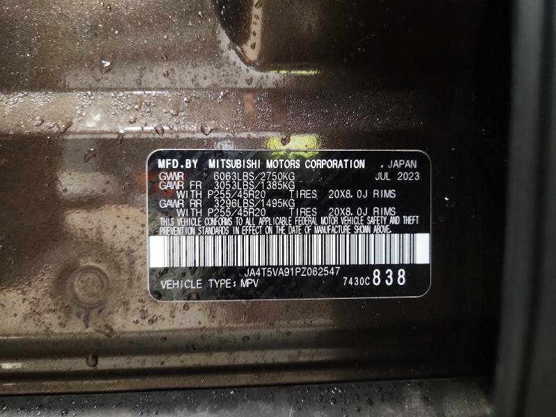 Продаж на аукціоні авто 2023 Mitsubishi Outlander, vin: JA4T5VA91PZ062547, номер лоту: 46290476