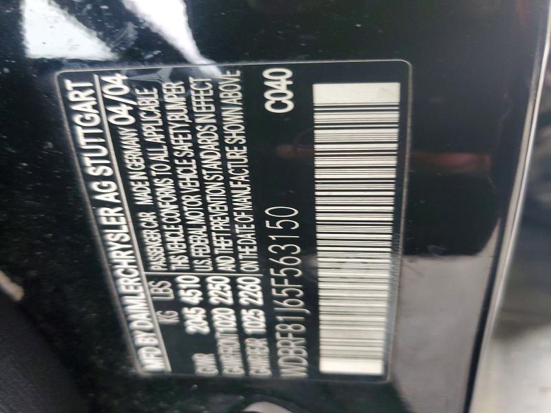 Aukcja sprzedaży 2005 Mercedes-benz C, vin: WDBRF81J65F563150, numer aukcji: 46323636