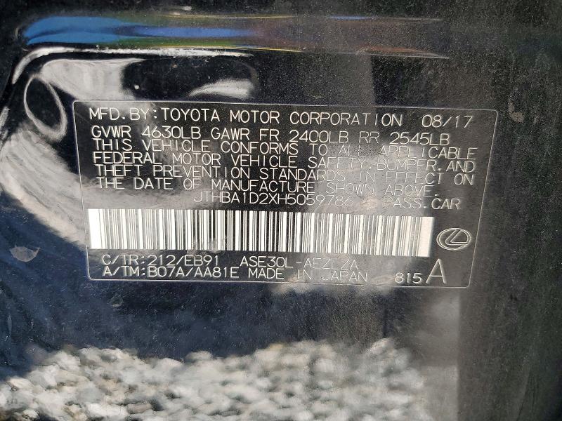 Продажа на аукционе авто 2017 Lexus Is 200t, vin: JTHBA1D2XH5059786, номер лота: 46485536