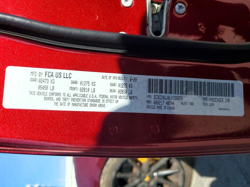 Продажа на аукционе авто 2020 Dodge Charger, vin: 2C3CDXGJ0LH166659, номер лота: 45705656