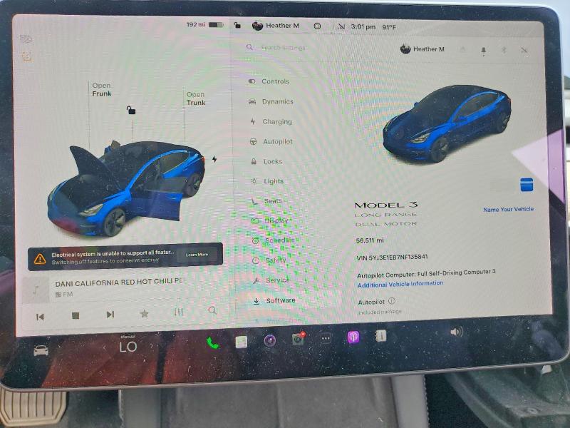 45804376 :رقم المزاد ، 5YJ3E1EB7NF135841 vin ، 2022 Tesla Model 3 مزاد بيع
