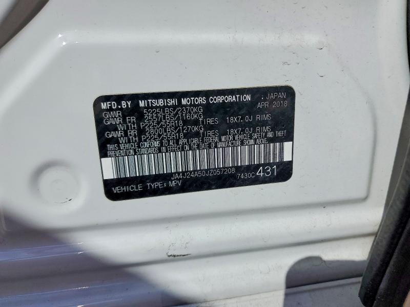 Aukcja sprzedaży 2018 Mitsubishi Outlander, vin: JA4J24A50JZ057208, numer aukcji: 42047356