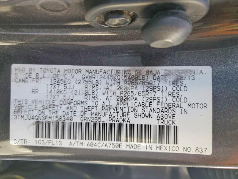 Продажа на аукционе авто 2014 Toyota Tacoma, vin: 3TMJU4GN3EM158340, номер лота: 79725195