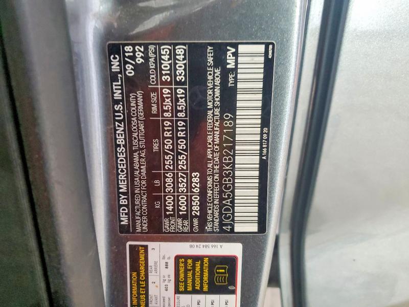 Aukcja sprzedaży 2019 Mercedes-benz Gle, vin: 4JGDA5GB3KB217189, numer aukcji: 47070986