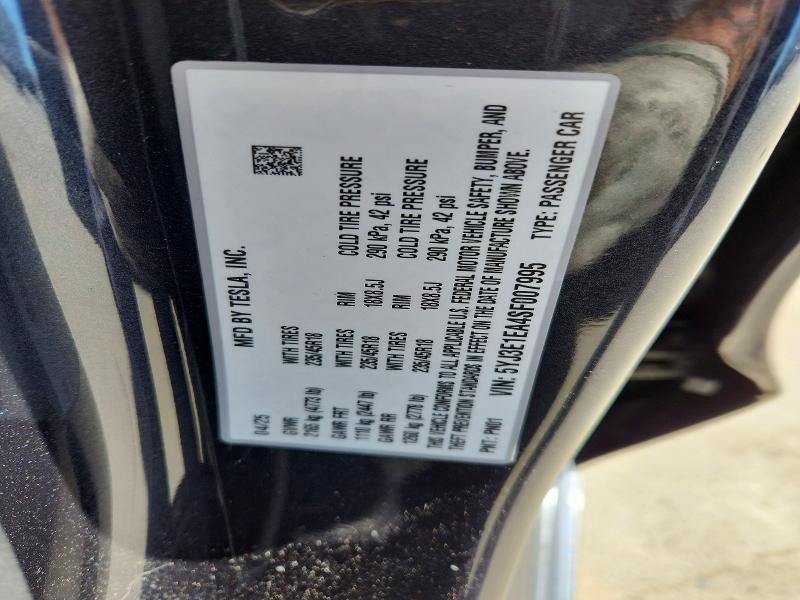 79599435 :رقم المزاد ، 5YJ3E1EA4SF007995 vin ، 2025 Tesla Model 3 مزاد بيع