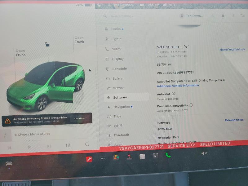 45548886 :رقم المزاد ، 7SAYGAEE6PF827721 vin ، 2023 Tesla Model Y مزاد بيع