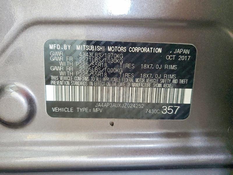 Продаж на аукціоні авто 2018 Mitsubishi Outlander Sport, vin: JA4AP3AUXJZ024252, номер лоту: 41693416
