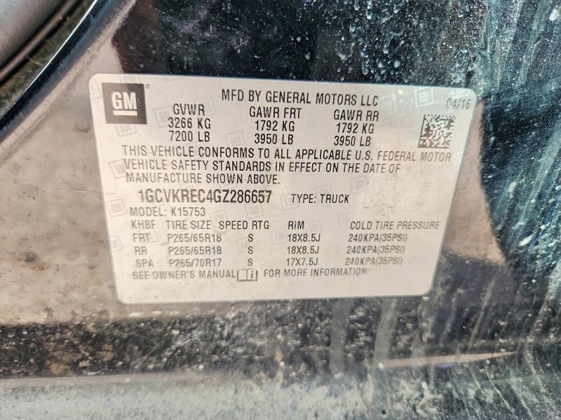 Aukcja sprzedaży 2016 Chevrolet Silverado, vin: 1GCVKREC4GZ286657, numer aukcji: 47518216