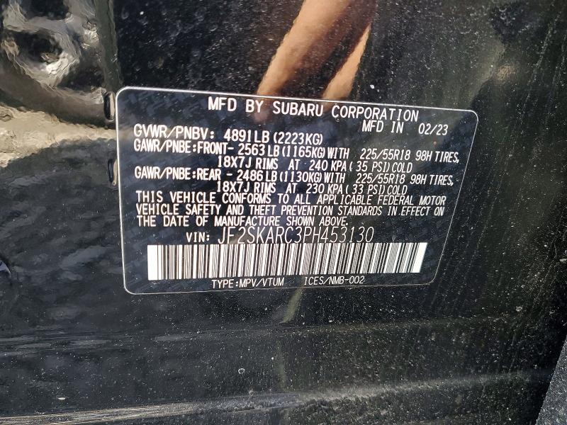 79893845 :رقم المزاد ، JF2SKARC3PH453130 vin ، 2023 Subaru Forester مزاد بيع