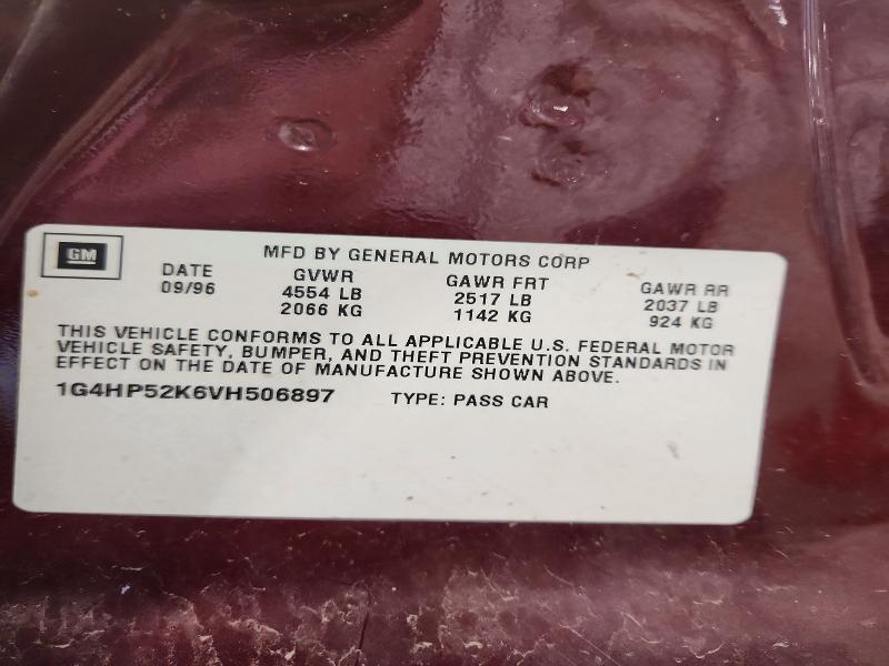 45769206 :رقم المزاد ، 1G4HP52K6VH506897 vin ، 1997 Buick Lesabre مزاد بيع