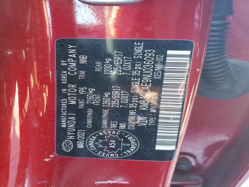 Продаж на аукціоні авто 2022 Hyundai Tucson, vin: KM8JCCAE9NU036093, номер лоту: 47363916