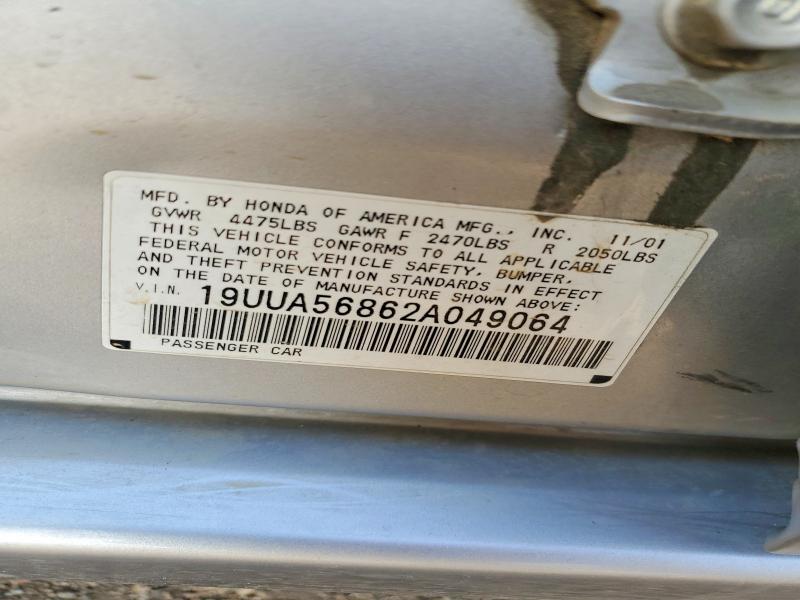 Aukcja sprzedaży 2002 Acura 3.2tl, vin: 19UUA56862A049064, numer aukcji: 76811695