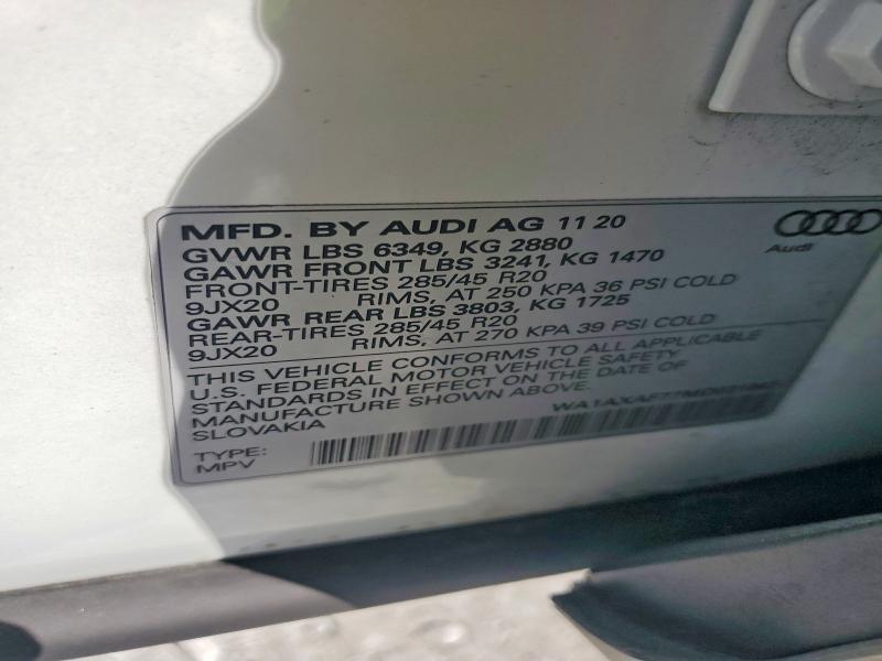 79588315 :رقم المزاد ، WA1AXAF77MD021947 vin ، 2021 Audi Q7 مزاد بيع
