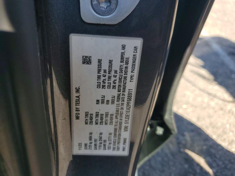 Aukcja sprzedaży 2023 Tesla Model 3, vin: 5YJ3E1EA2PF688911, numer aukcji: 79450555