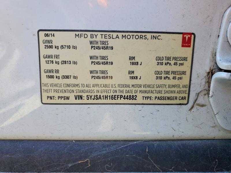 Aukcja sprzedaży 2014 Tesla Model S, vin: 5YJSA1H16EFP44882, numer aukcji: 46346046