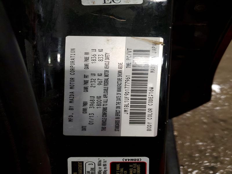 46457156 :رقم المزاد ، JM1BL1UF9D1777961 vin ، 2013 Mazda 3 مزاد بيع