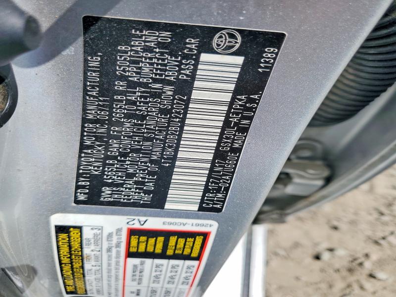 Aukcja sprzedaży 2011 Toyota Avalon, vin: 4T1BK3DB2BU423072, numer aukcji: 46600026