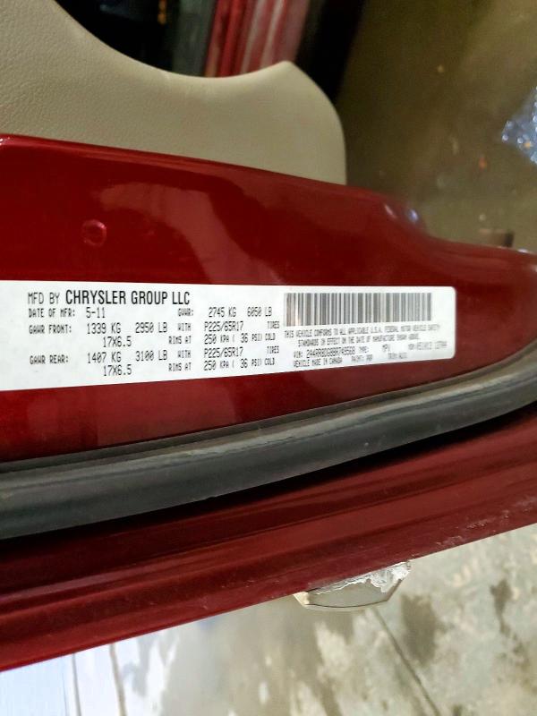Продаж на аукціоні авто 2011 Chrysler Town & Country, vin: 2A4RR8DG8BR749568, номер лоту: 45756306