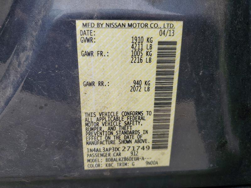 Aukcja sprzedaży 2013 Nissan Altima, vin: 1N4AL3AP3DC271749, numer aukcji: 47926256