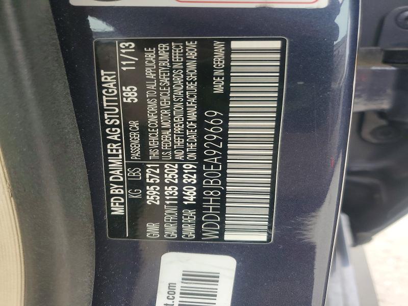 79224165 :رقم المزاد ، WDDHH8JB0EA929669 vin ، 2014 Mercedes-benz E مزاد بيع