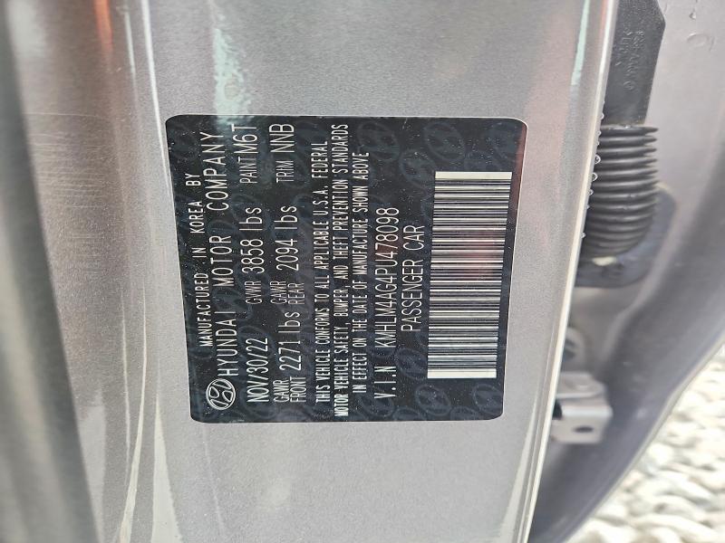 Продаж на аукціоні авто 2023 Hyundai Elantra, vin: KMHLM4AG4PU478098, номер лоту: 47337236
