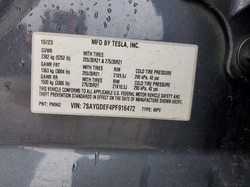 Aukcja sprzedaży 2023 Tesla Model Y, vin: 7SAYGDEF4PF916472, numer aukcji: 41878856