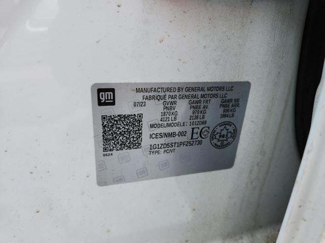 Продаж на аукціоні авто 2023 Chevrolet Malibu, vin: 1G1ZD5ST1PF252730, номер лоту: 46914026