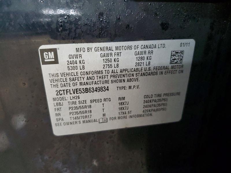2011 Gmc Terrain მანქანა იყიდება აუქციონზე, vin: 2CTFLVE53B6349834, აუქციონის ნომერი: 45847716