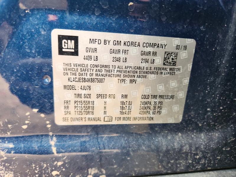 Продажа на аукционе авто 2019 Buick Encore, vin: KL4CJESB4KB875007, номер лота: 47781146