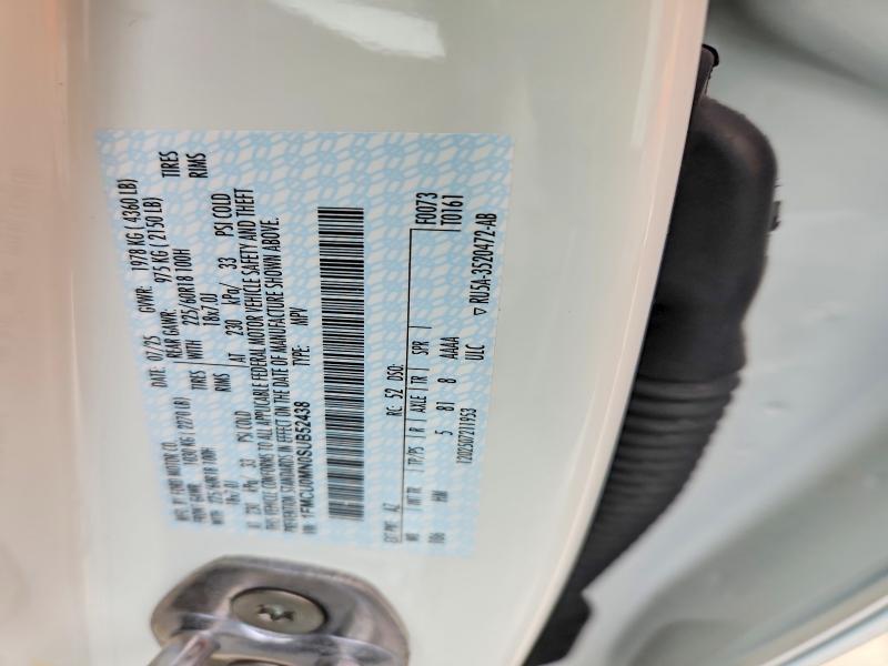 79486845 :رقم المزاد ، 1FMCU0MN0SUB52438 vin ، 2025 Ford Escape مزاد بيع