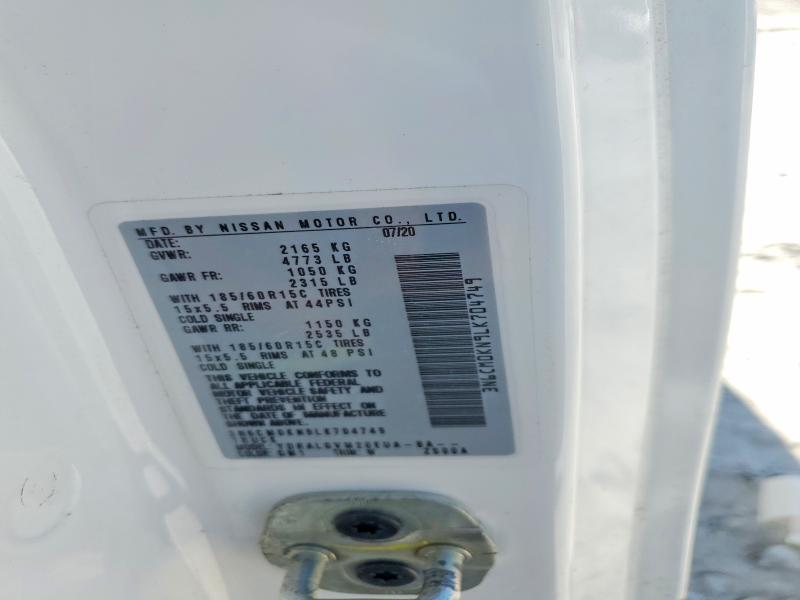 2020 Niss Nv200 მანქანა იყიდება აუქციონზე, vin: 3N6CM0KN9LK704749, აუქციონის ნომერი: 47110316