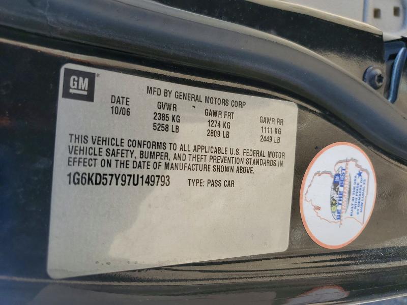 Aukcja sprzedaży 2007 Cadillac Dts, vin: 1G6KD57Y97U149793, numer aukcji: 46162686