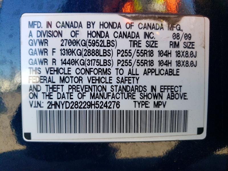 Aukcja sprzedaży 2009 Acura Mdx, vin: 2HNYD28229H524276, numer aukcji: 47840456