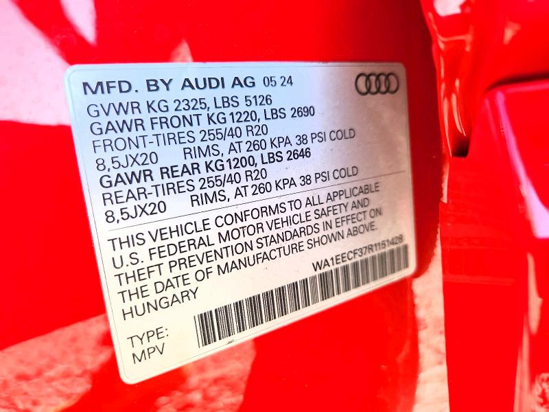 Aukcja sprzedaży 2024 Audi Q3, vin: WA1EECF37R1151428, numer aukcji: 45576246