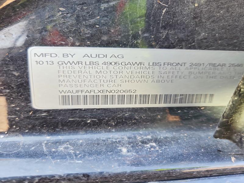 Aukcja sprzedaży 2014 Audi A4, vin: WAUFFAFLXEN020652, numer aukcji: 45474616