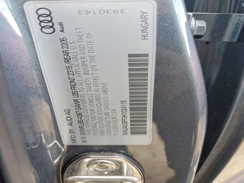 Aukcja sprzedaży 2017 Audi A3, vin: WAUAUGFF3H1024115, numer aukcji: 79413885