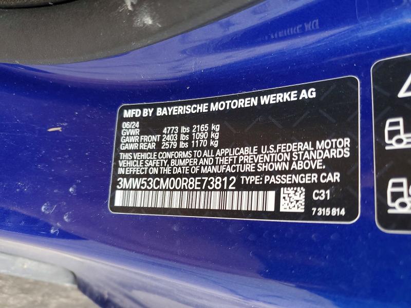 Продажа на аукционе авто 2024 Bmw M240xi, vin: 3MW53CM00R8E73812, номер лота: 46135956