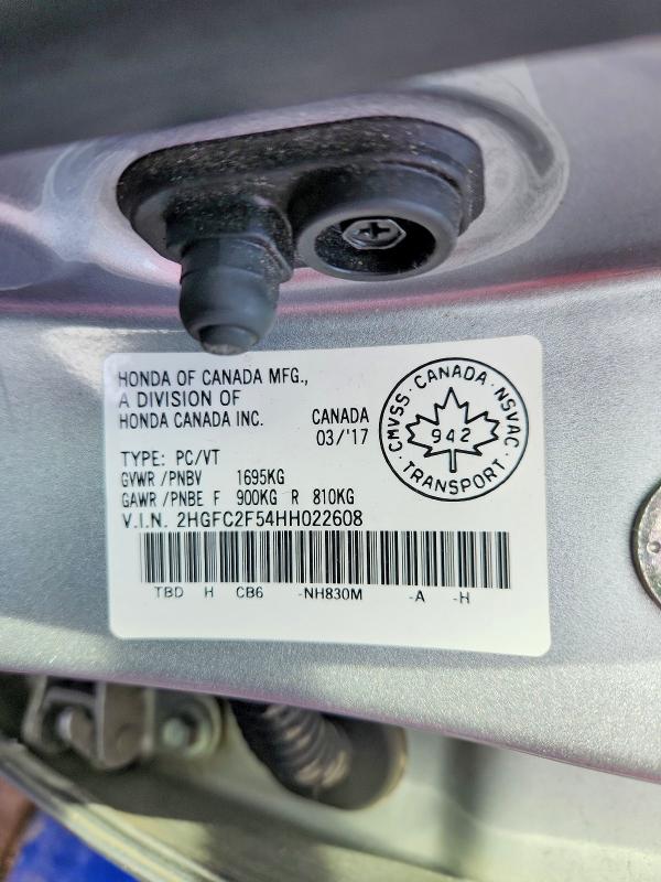 Продажа на аукционе авто 2017 Honda Civic, vin: 2HGFC2F54HH022608, номер лота: 46908106