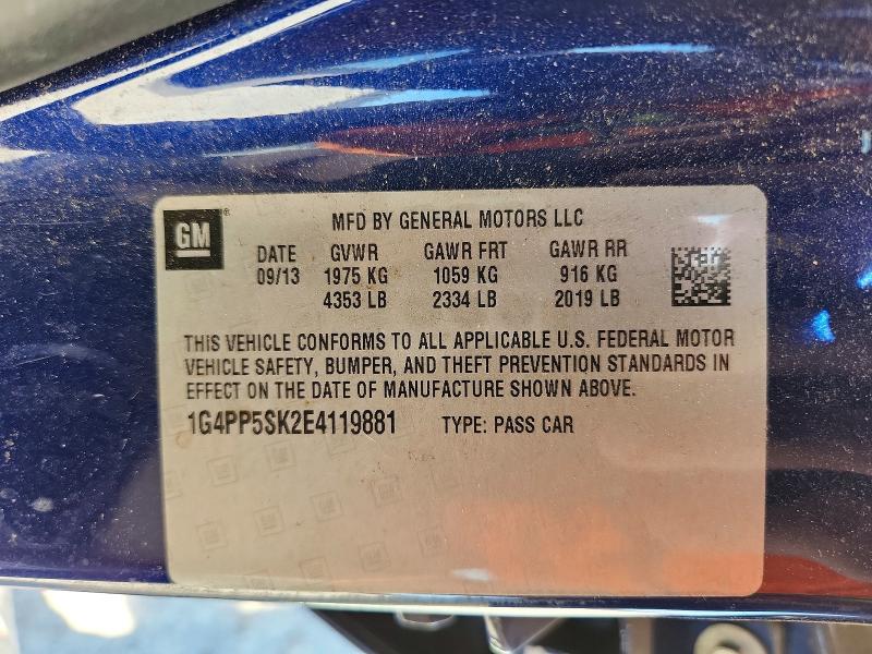 Продажа на аукционе авто 2014 Buick Verano, vin: 1G4PP5SK2E4119881, номер лота: 46331896