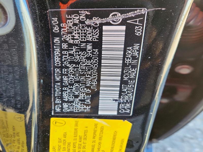 Продаж на аукціоні авто 2004 Lexus Es 330, vin: JTHBA30G945050164, номер лоту: 47917626