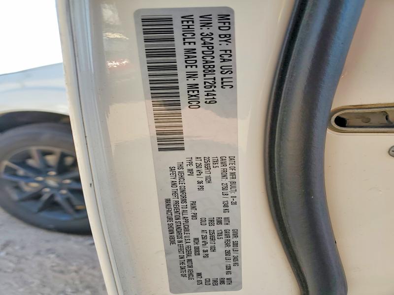 2020 Dodge Journey მანქანა იყიდება აუქციონზე, vin: 3C4PDCAB8LT261419, აუქციონის ნომერი: 47275966