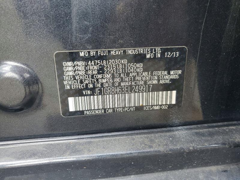 Продаж на аукціоні авто 2014 Subaru Impreza, vin: JF1GR8H63EL249917, номер лоту: 47299146