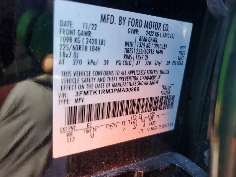 Продаж на аукціоні авто 2023 Ford Mustang Mach-e, vin: 3FMTK1RM3PMA00886, номер лоту: 46706226