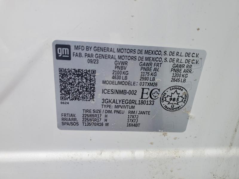 Aukcja sprzedaży 2024 Gmc Terrain, vin: 3GKALYEG0RL180133, numer aukcji: 46088926