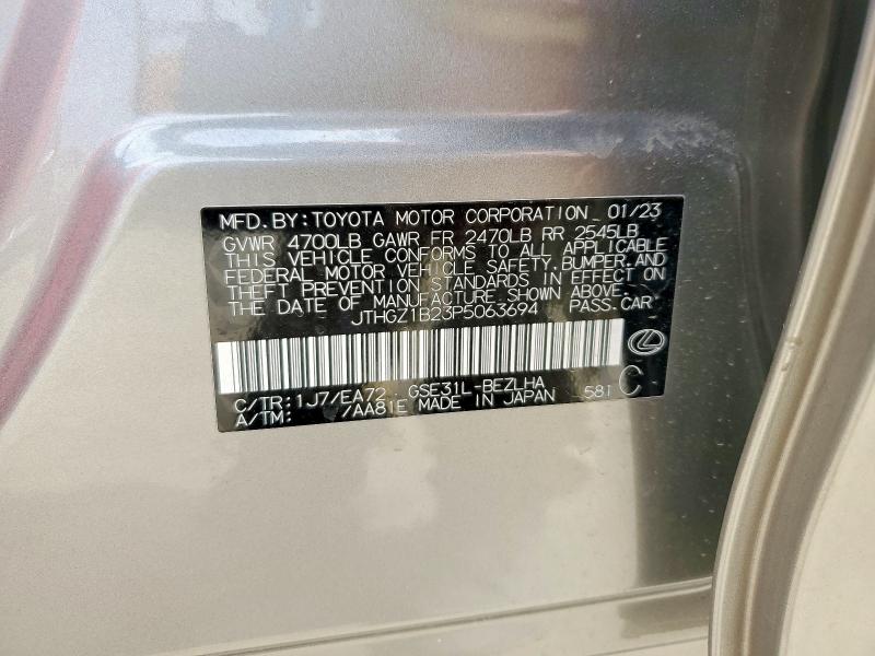 Продажа на аукционе авто 2023 Lexus Is 350, vin: JTHGZ1B23P5063694, номер лота: 46614186
