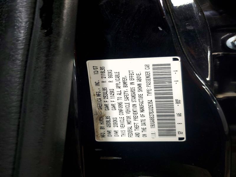 Aukcja sprzedaży 2008 Acura Tl, vin: 19UUA66278A026354, numer aukcji: 47994876