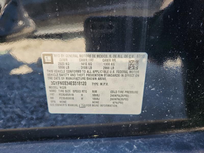 Продажа на аукционе авто 2014 Cadillac Srx, vin: 3GYFNEE34ES518120, номер лота: 45866666