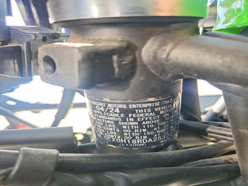 Продажа на аукционе авто 2024 Kawasaki Ex500, vin: ML5EXGH18RDA25321, номер лота: 46299126
